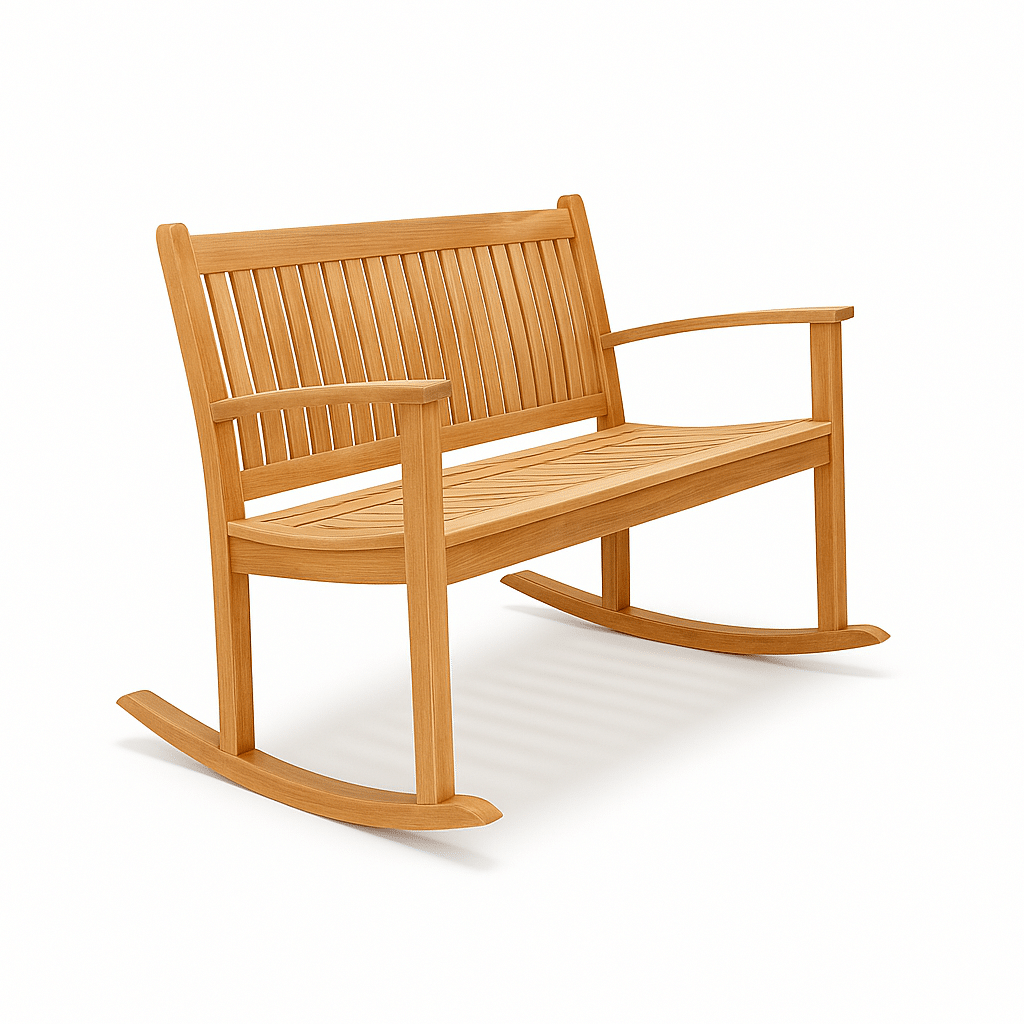 Teak Schaukelbank mit Armlehne