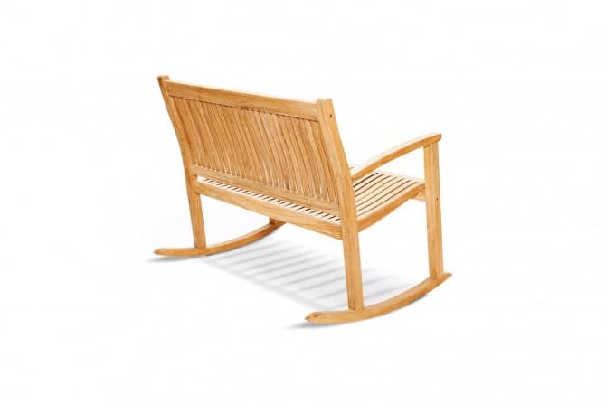 Teak Schaukelbank mit Armlehne – Bild 4