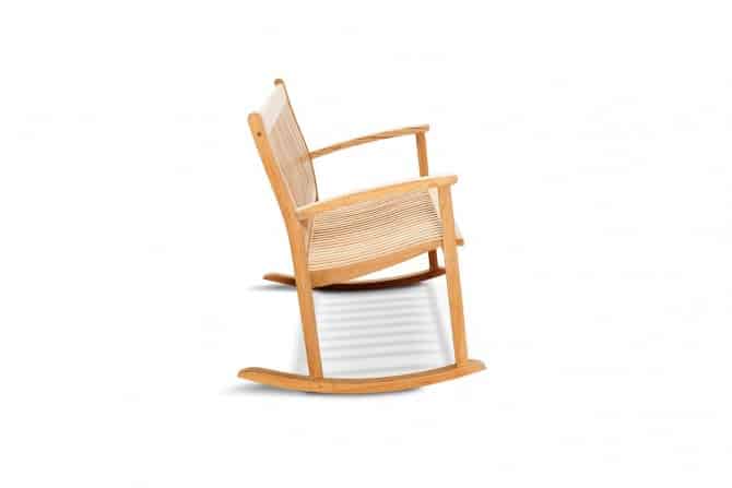 Teak Schaukelbank mit Armlehne – Bild 2