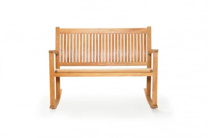 Teak Schaukelbank mit Armlehne – Bild 3