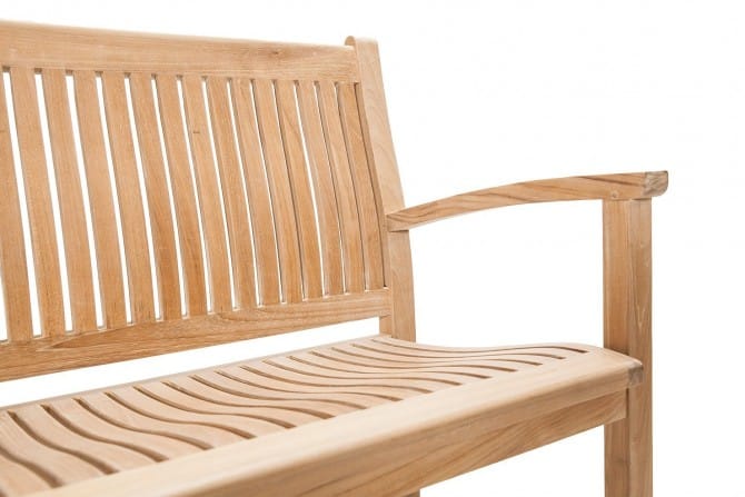 Teak Schaukelbank mit Armlehne – Bild 5