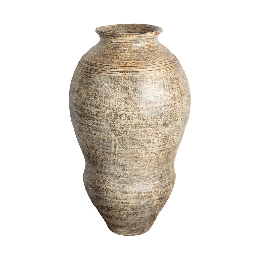 Handgefertigte Terracotta Vase Bellagio Naturbraun