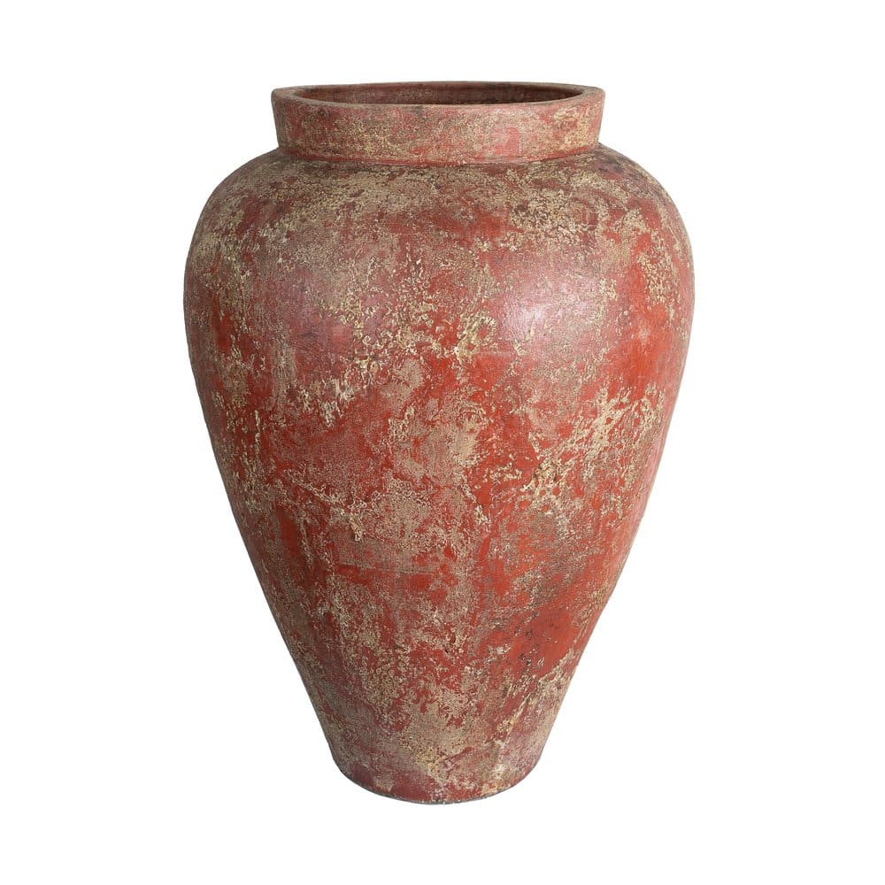 Terracotta Vase Fossano in Rostrot – handgefertigt, 80 cm hoch