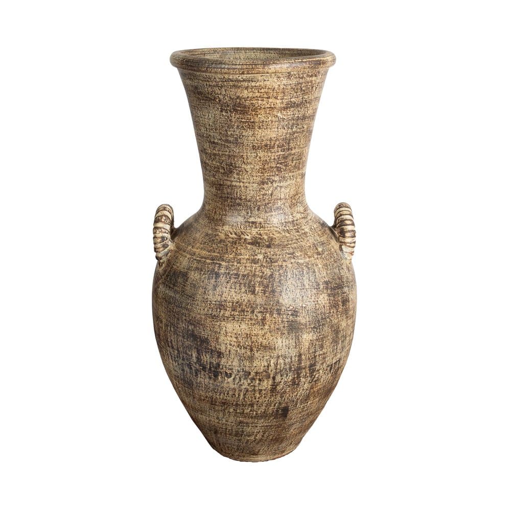 erracotta Vase Matera in Naturbraun mit Henkeln – rustikal & wetterfest