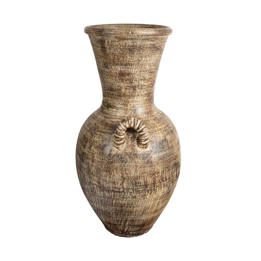 erracotta Vase Matera in Naturbraun mit Henkeln – rustikal & wetterfest