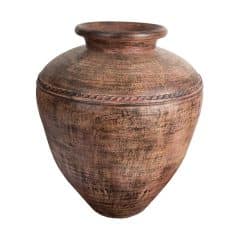 Handgefertigte Terracotta Vase Orvieto – mediterraner Stil, rustikale Oberfläche