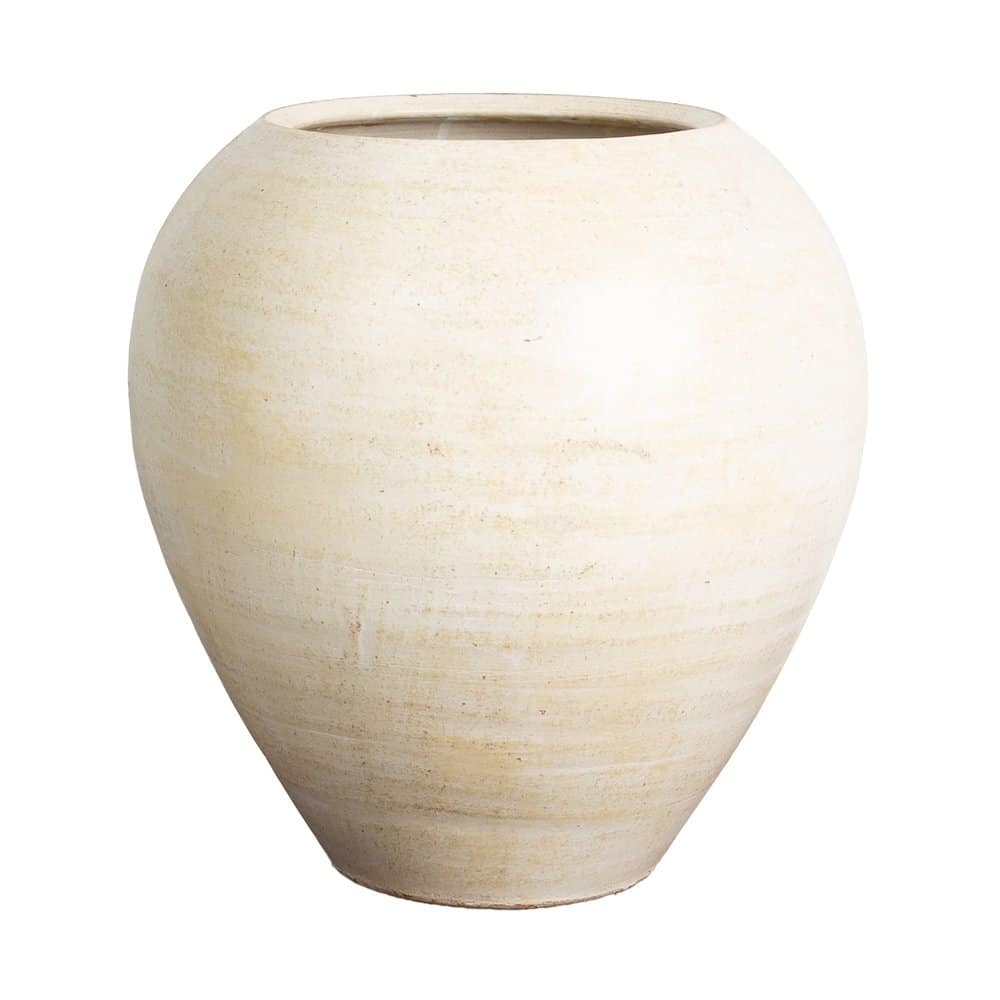 Terracotta Vase Pesaro in Cremeweiß – stilvoll & mediterran