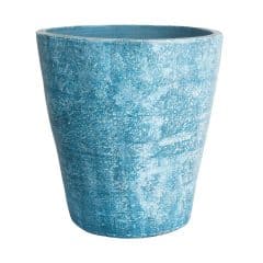 Handgefertigte Vase Trento in Türkisblau – modern & mediterran