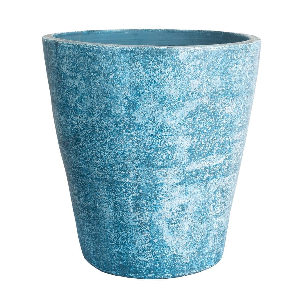 Handgefertigte Vase Trento in Türkisblau – modern & mediterran