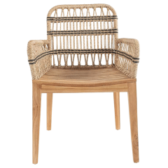 Teak Gartenstuhl Ischia Vorderansicht